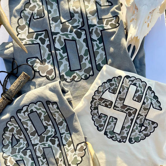 Camo Monograms- Savana's Pick