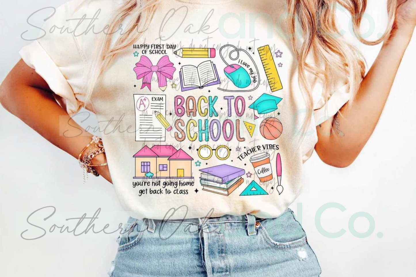 Back to school collage